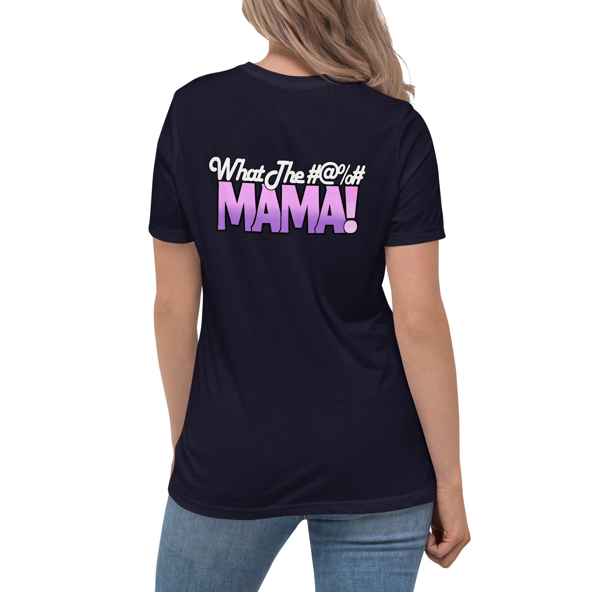 WTF Mama Vivienne SFW Logo Back: Women's Relaxed T-Shirt