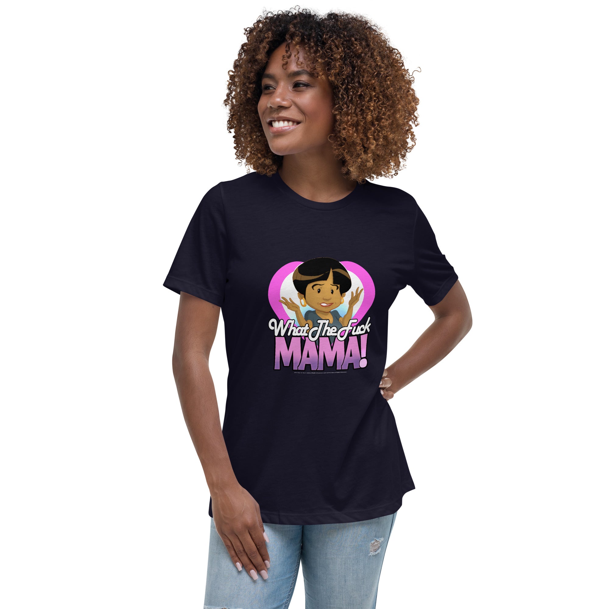 WTF Mama Full NSFW Logo Front: Women's Relaxed T-Shirt