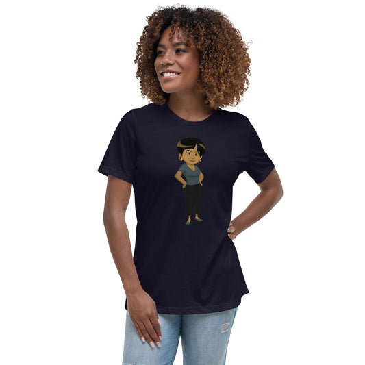 WTF Mama Shelly SFW Logo Back: Women's Relaxed T-Shirt